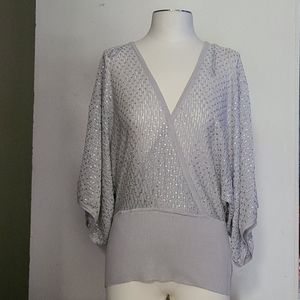 BEBE Pointelle kimono top